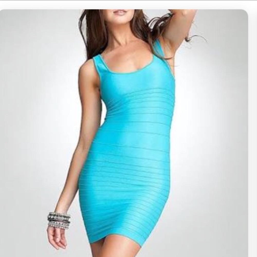 Blue turquoise Bebe dress
